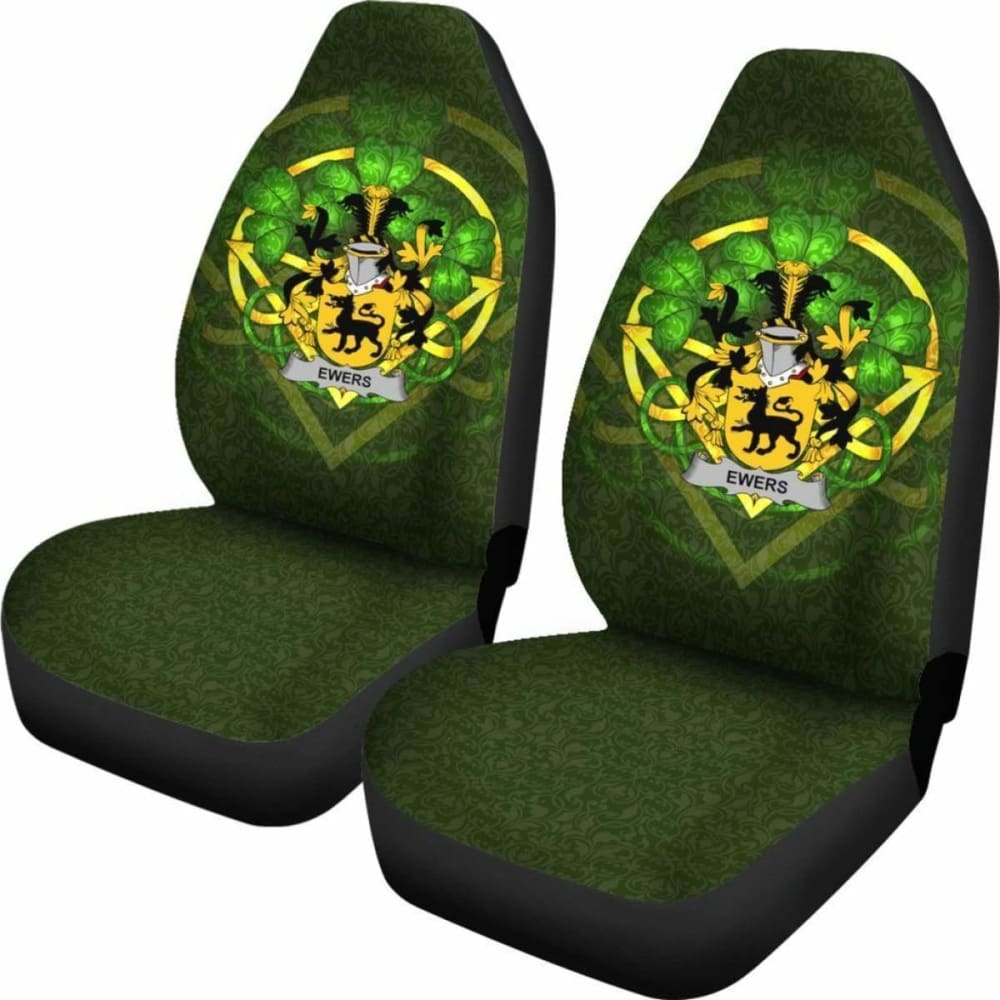 Ewing \bIreland Car Seat Cover Celtic Shamrock ( Set Of Two)