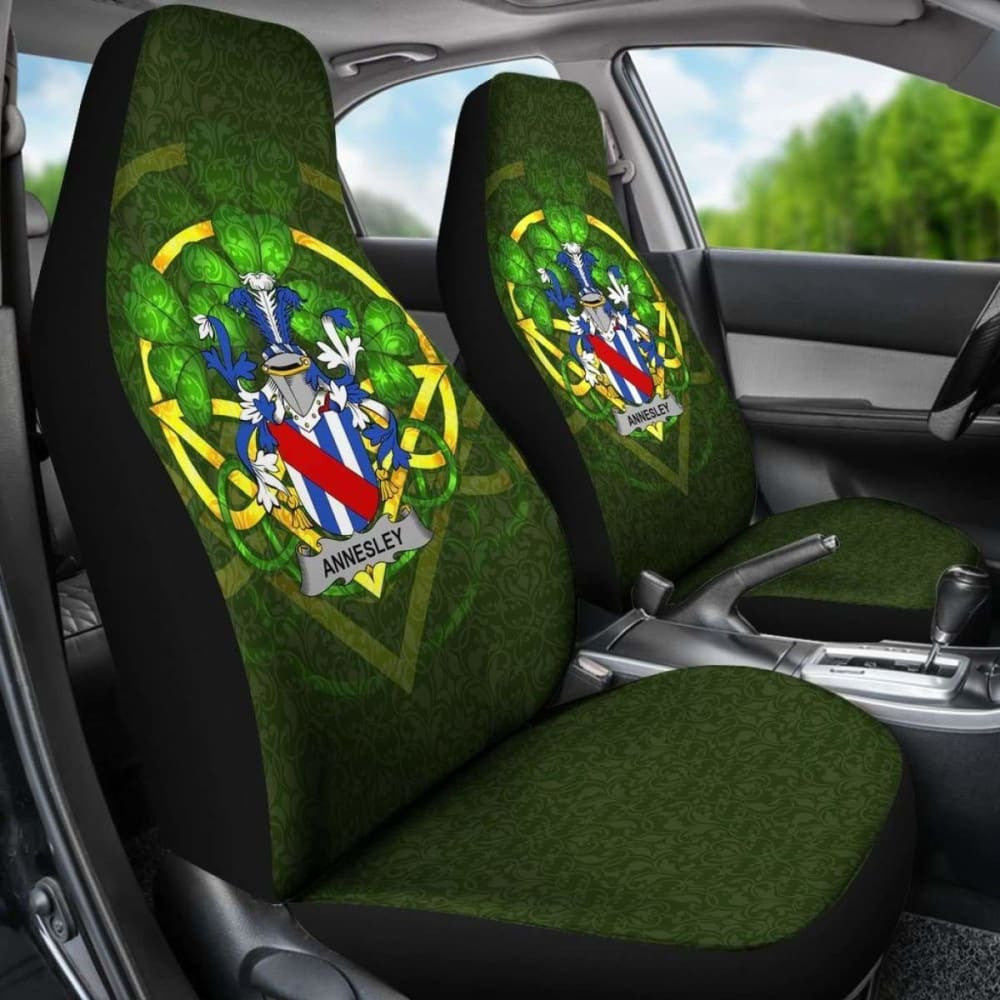 Annesley \bIreland Car Seat Cover Celtic Shamrock ( Set Of Two)
