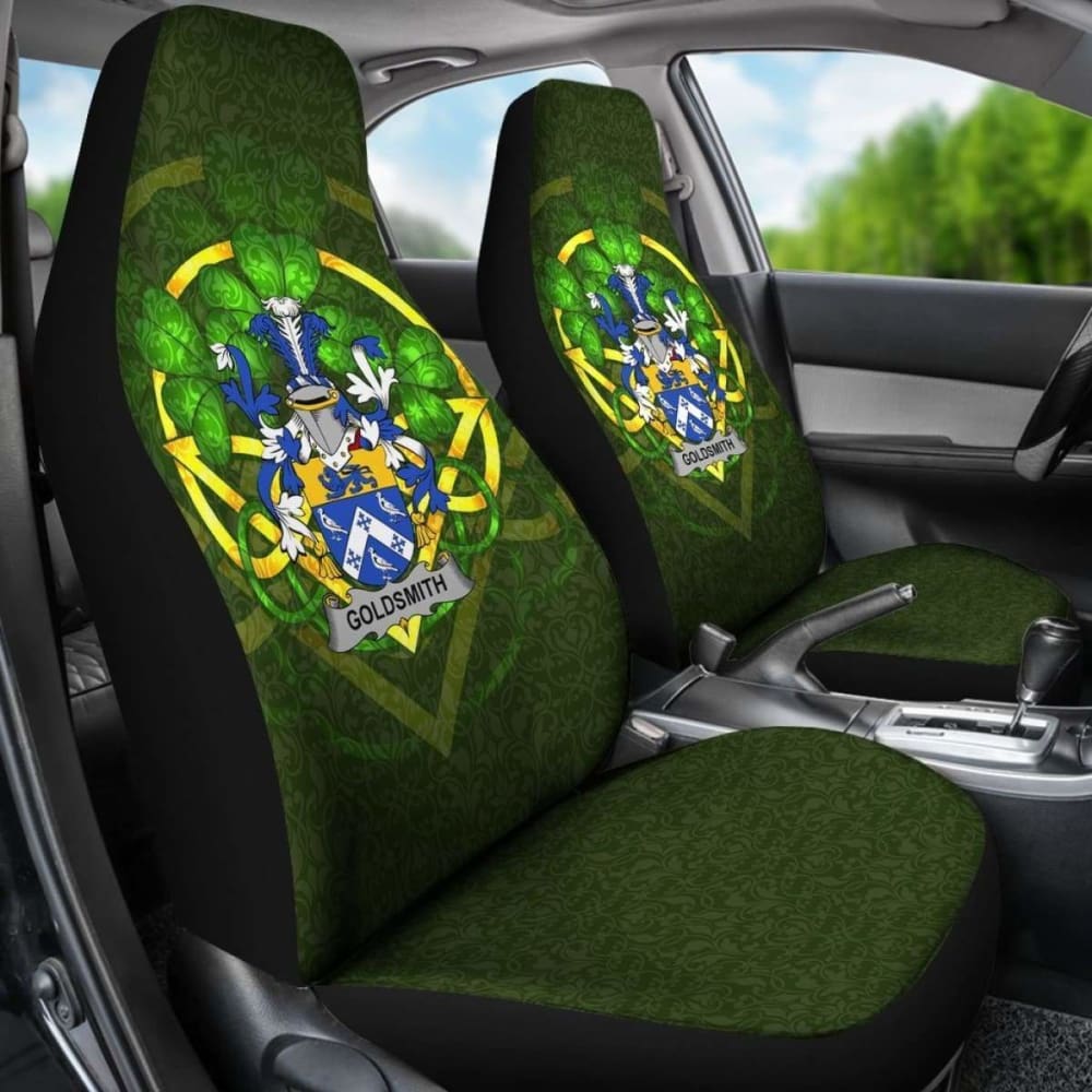 Goldsmith \bIreland Car Seat Cover Celtic Shamrock ( Set Of Two)
