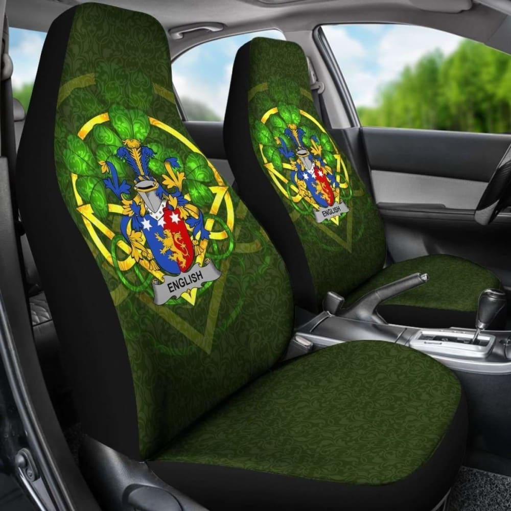 English \bIreland Car Seat Cover Celtic Shamrock ( Set Of Two)
