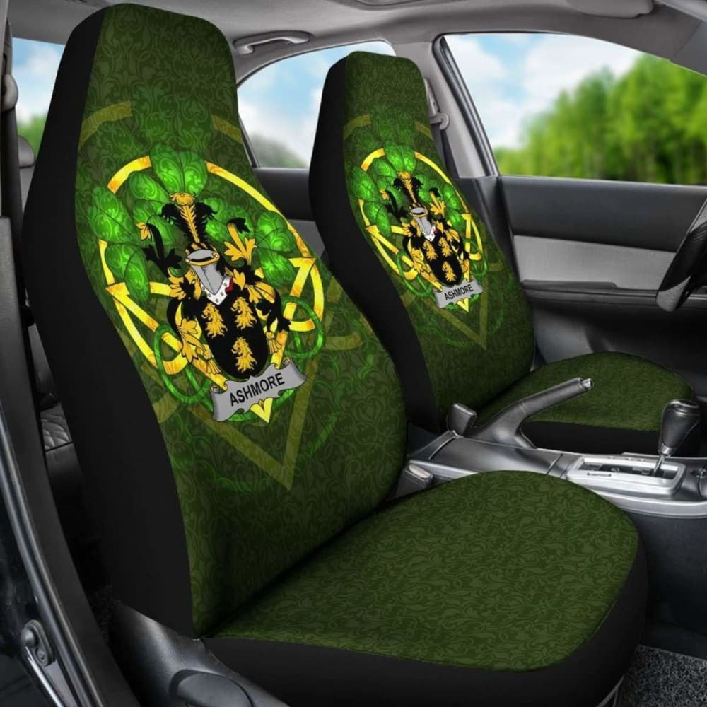 Ashmore \bIreland Car Seat Cover Celtic Shamrock ( Set Of Two)