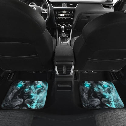 Thunder Lightning Blue Eyes Lion Car Floor Mats