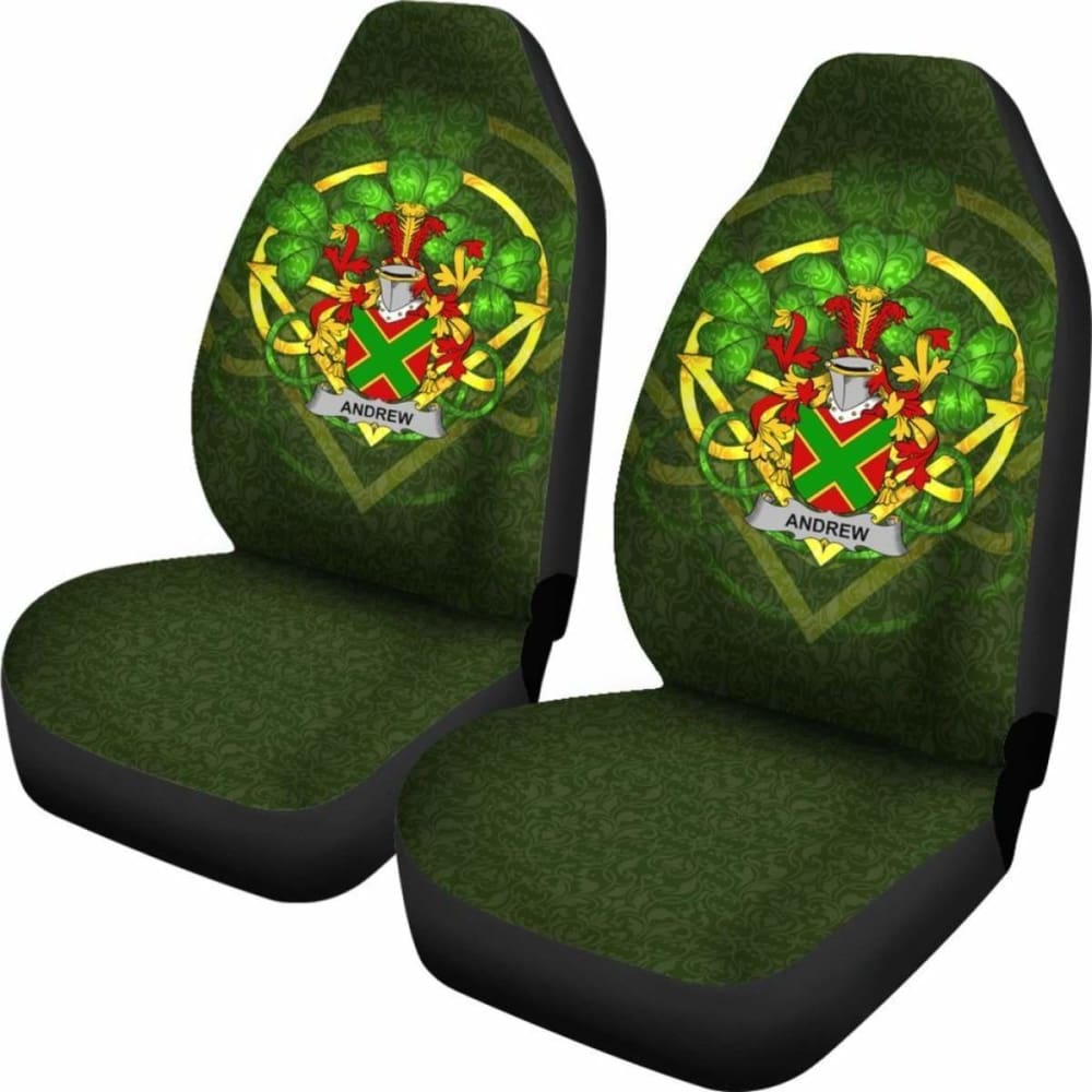 Andrew \bIreland Car Seat Cover Celtic Shamrock ( Set Of Two)