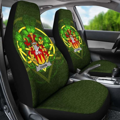 Cashin Or Mccashine \bIreland Car Seat Cover Celtic Shamrock ( Set Of Two)