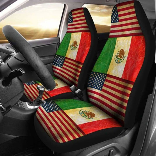 America-Mexico Flag Seat Cover