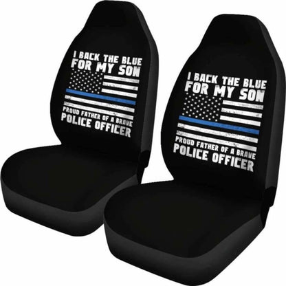 Proud Father Of A Police Officer Car Seat Covers