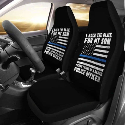 Proud Father Of A Police Officer Car Seat Covers