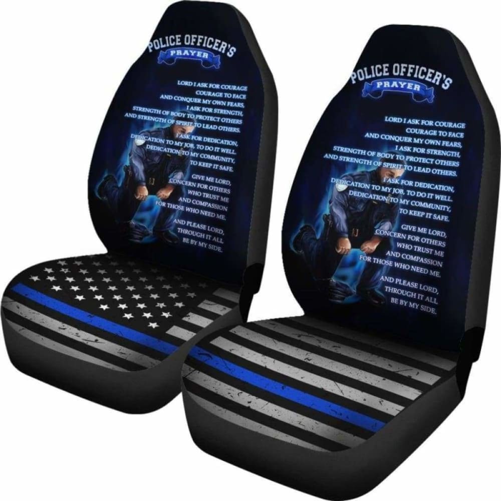 Police Officer'S Prayer Car Seat Covers