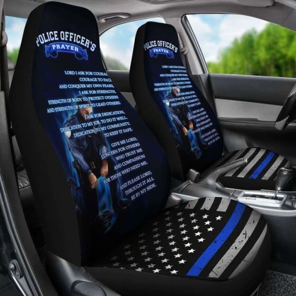 Police Officer'S Prayer Car Seat Covers