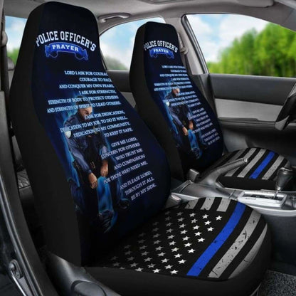 Police Officer'S Prayer Car Seat Covers