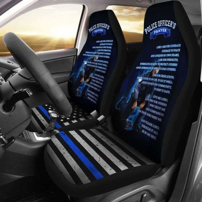Police Officer'S Prayer Car Seat Covers