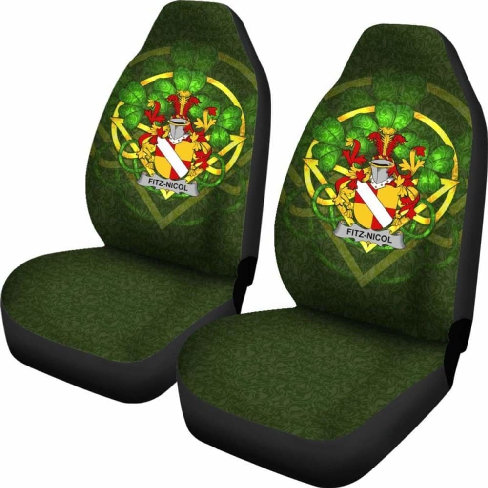 Fitz-Nicol \bIreland Car Seat Cover Celtic Shamrock ( Set Of Two)