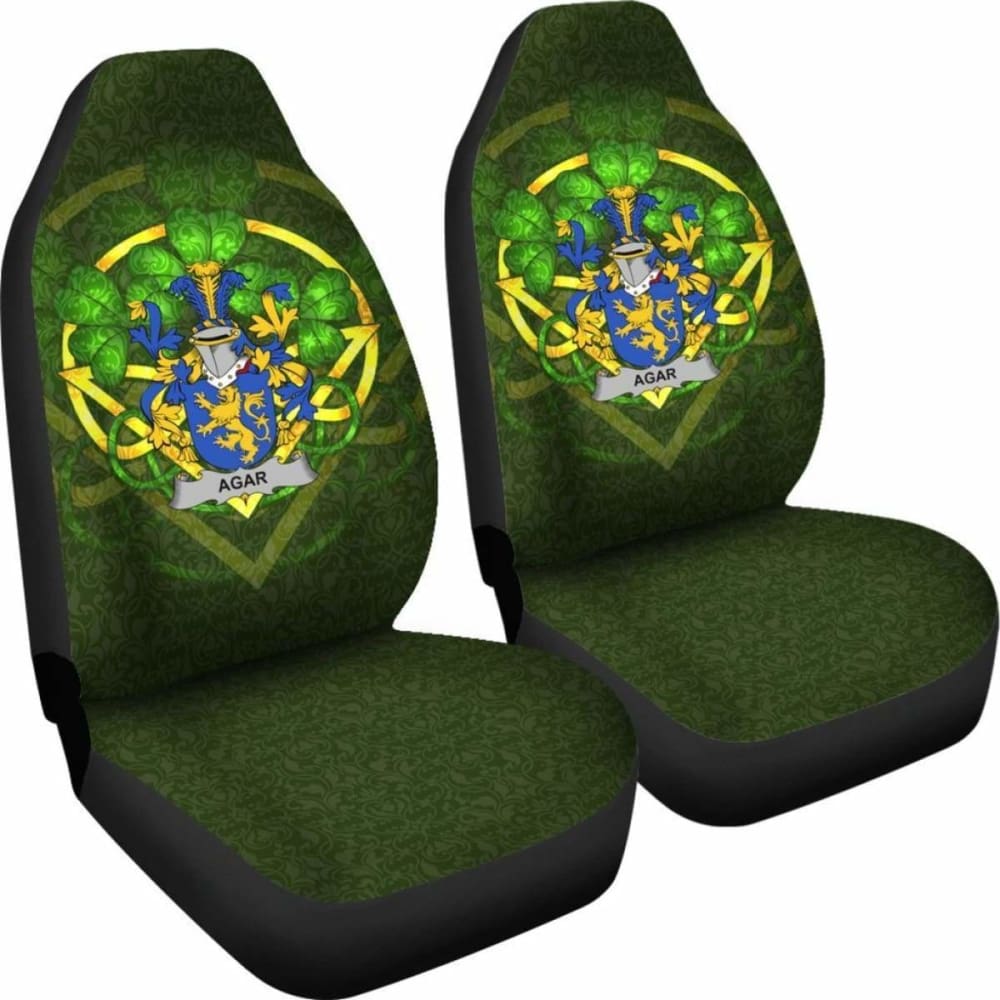 Agar \bIreland Car Seat Cover Celtic Shamrock ( Set Of Two)