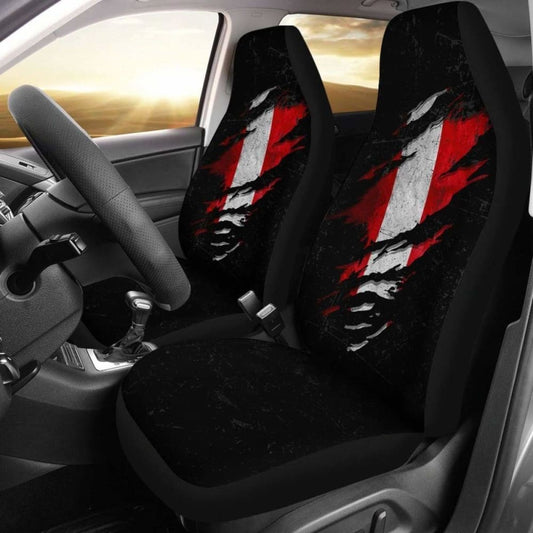 Peru In Me Car Seat Covers - Special Grunge Style (Set Of Two)