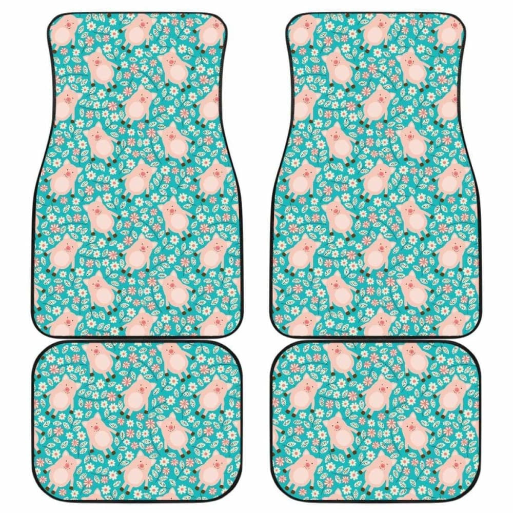 Pig Pattern Print Design  Front And Back Car Mats