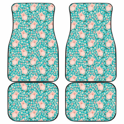 Pig Pattern Print Design  Front And Back Car Mats