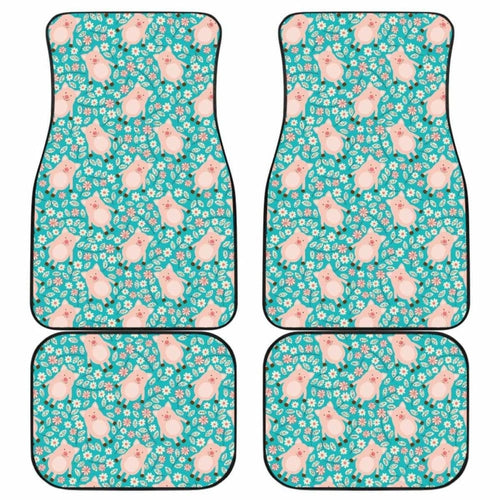 Pig Pattern Print Design  Front And Back Car Mats