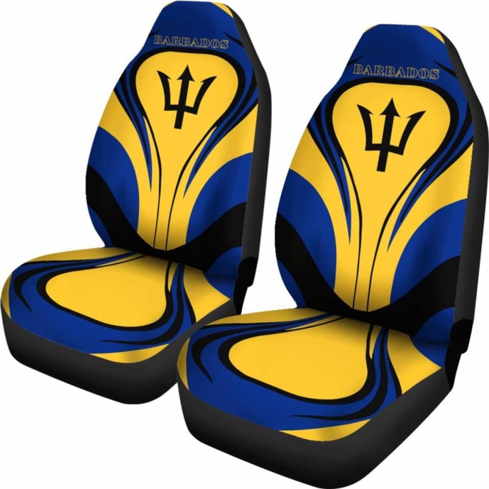 Barbados Flag Car Seat Covers Cannon Style