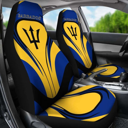 Barbados Flag Car Seat Covers Cannon Style