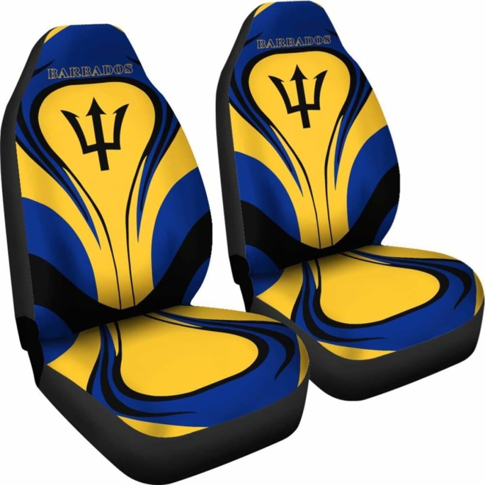 Barbados Flag Car Seat Covers Cannon Style