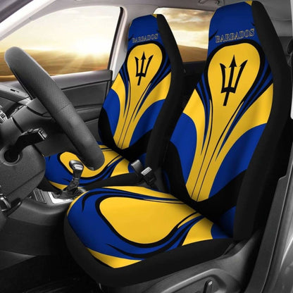 Barbados Flag Car Seat Covers Cannon Style
