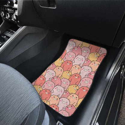 Pig Pattern Print Design  Front And Back Car Mats