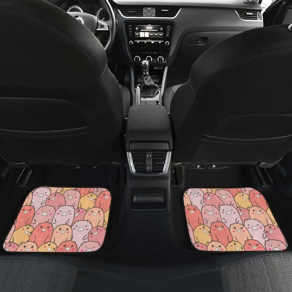 Pig Pattern Print Design  Front And Back Car Mats