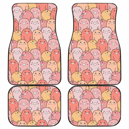 Pig Pattern Print Design  Front And Back Car Mats