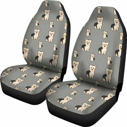 Yorkie Car Seat Cover Grey