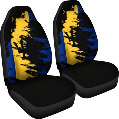 Barbados Flag Painting Car Seat Cover
