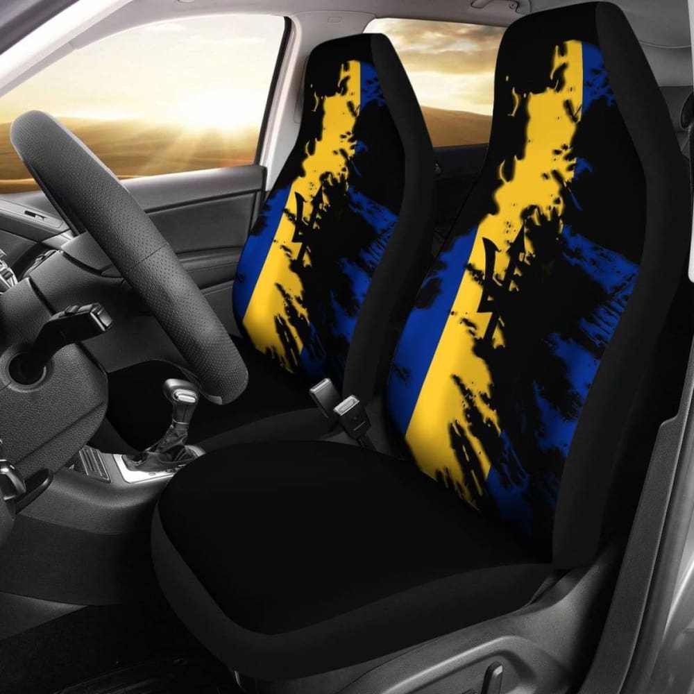 Barbados Flag Painting Car Seat Cover