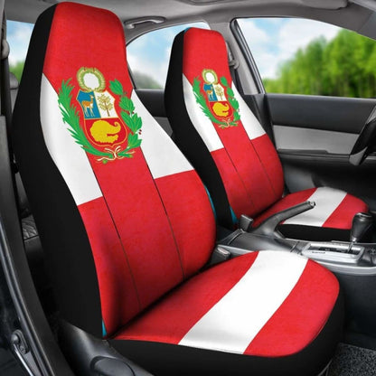Peru Flag Car Seat Cover