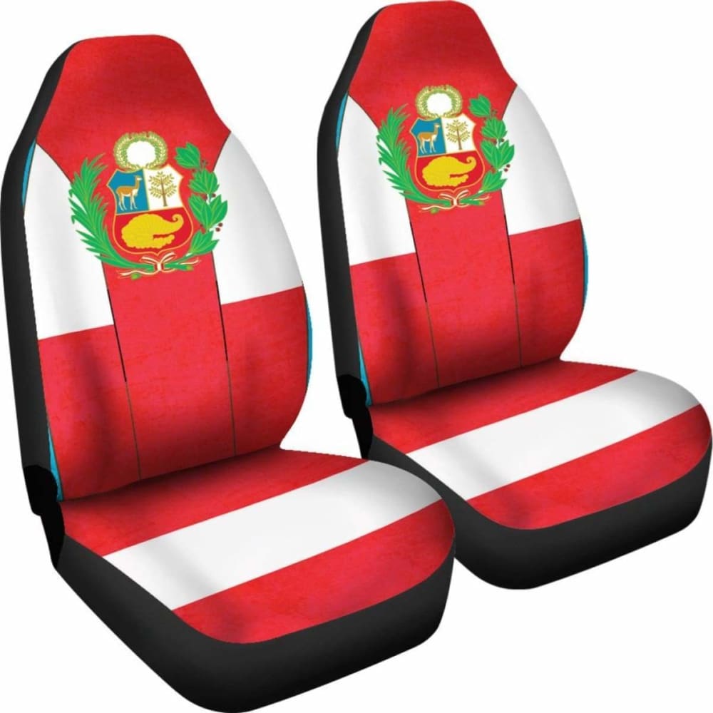 Peru Flag Car Seat Cover