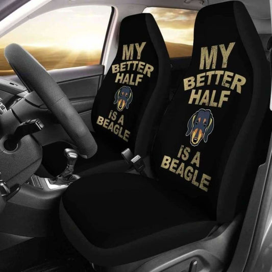 My Better Half is a Beagle Car Seat Covers