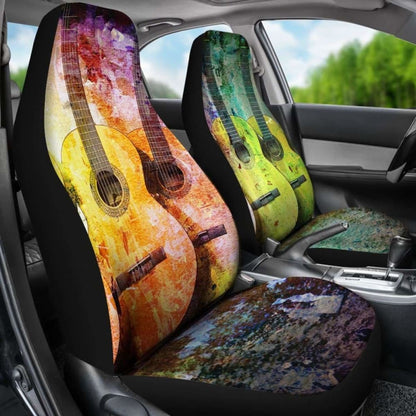 Rainbow Guitar Car Seat Covers