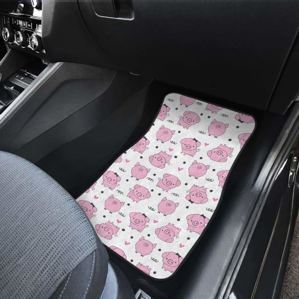 Pig Pattern Print Design  Front And Back Car Mats