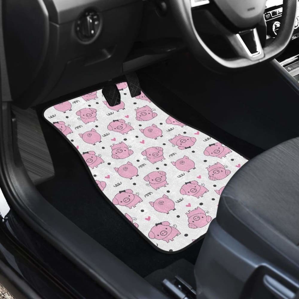 Pig Pattern Print Design  Front And Back Car Mats