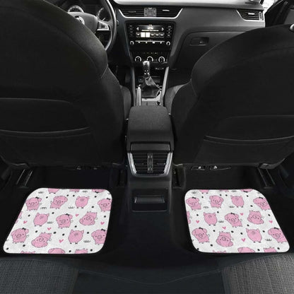 Pig Pattern Print Design  Front And Back Car Mats