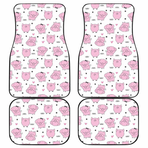 Pig Pattern Print Design  Front And Back Car Mats