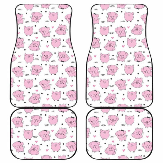 Pig Pattern Print Design  Front And Back Car Mats