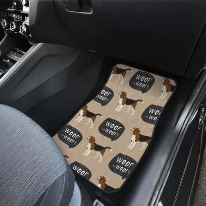 Beagle Pattern Front And Back Car Mats
