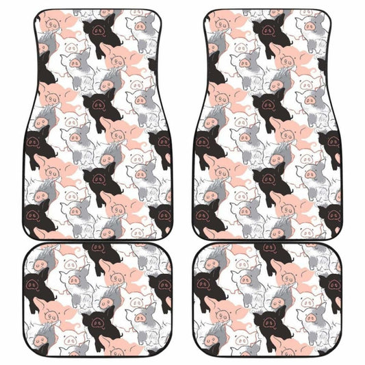 Pig Pattern Print Design  Front And Back Car Mats
