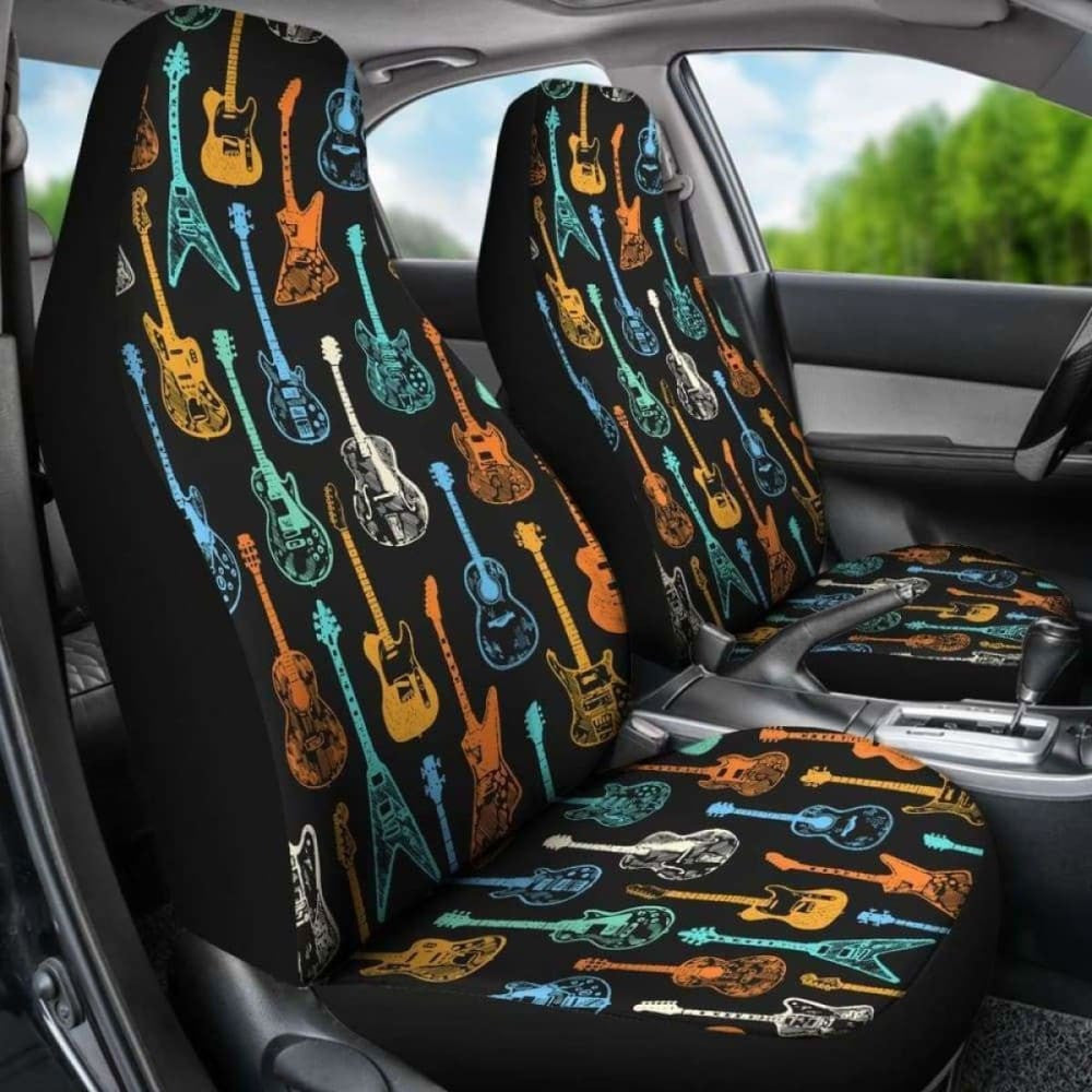 Colorful Guitars Pattern Car Seat Covers