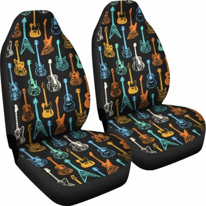 Colorful Guitars Pattern Car Seat Covers