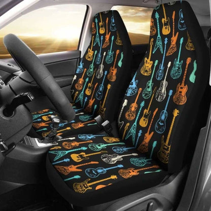 Colorful Guitars Pattern Car Seat Covers