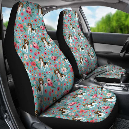 Beagle Flower Car Seat Covers