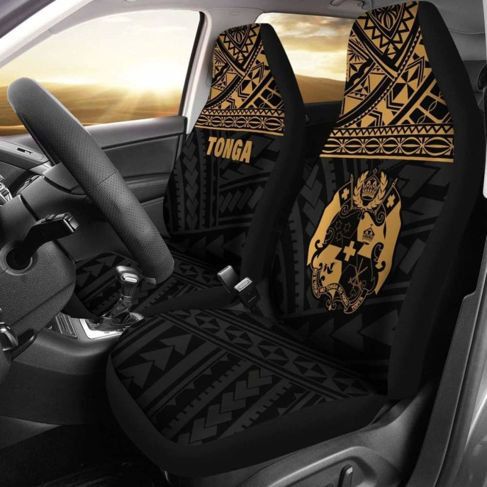 Tonga Polynesian Car Seat Covers Gold -