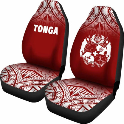 Tonga Polynesian Car Seat Covers - Red Fog -