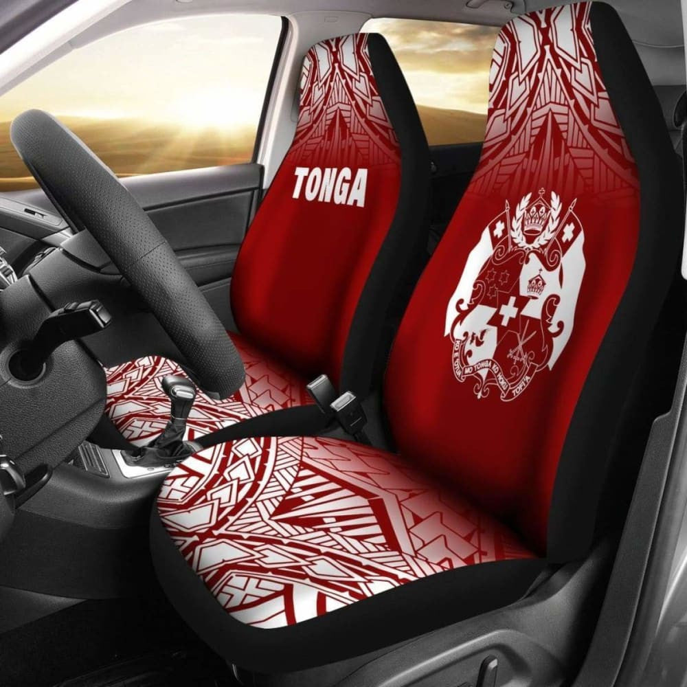 Tonga Polynesian Car Seat Covers - Red Fog -