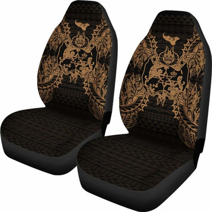 Tonga Polynesia Car Seat Cover Map Gold